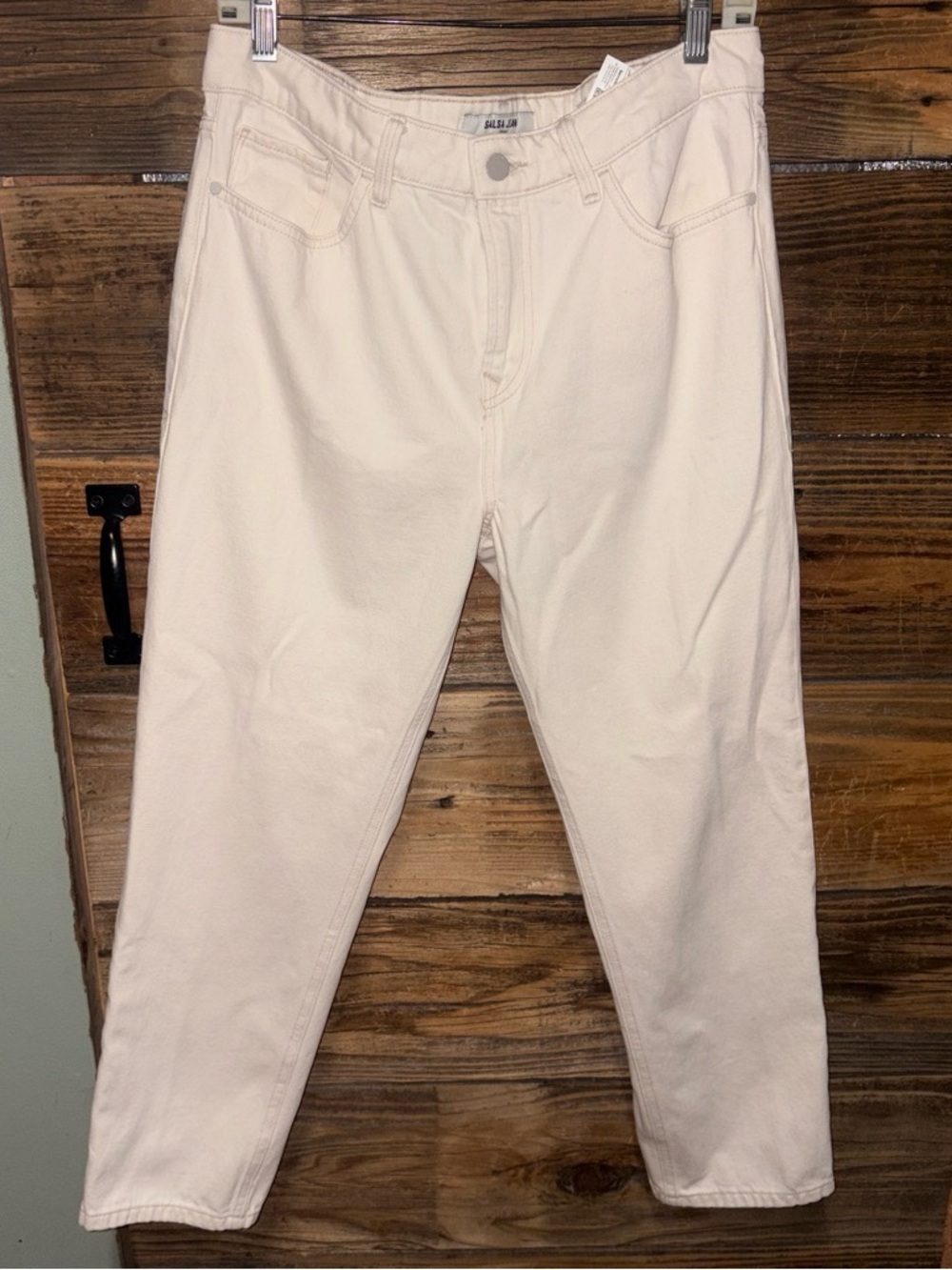 NWOT SALSA JEANS — Cream High-Waist Straight Leg Jeans $160 MSRP
